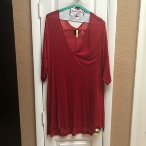 Saks Fifth Avenue Brand. Red tunic.